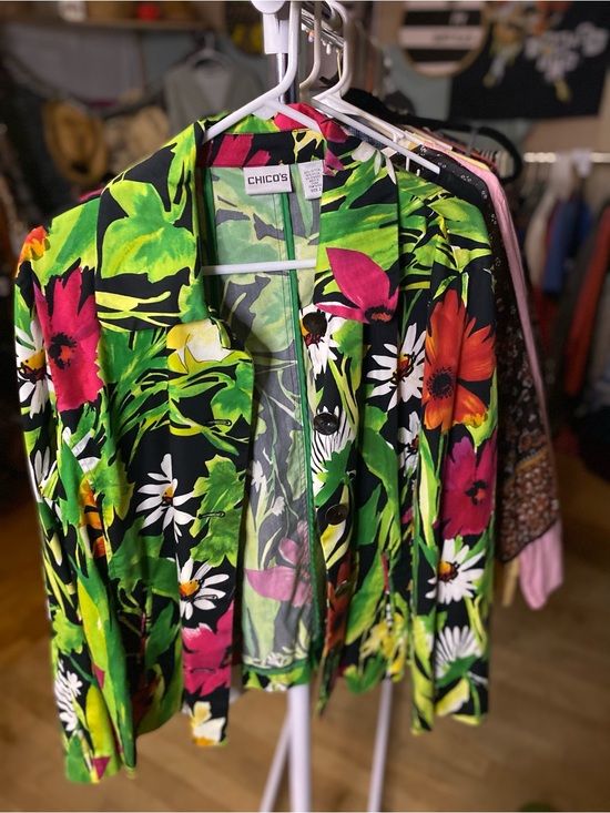 Chico's Jackets & Blazers - Chico's Tropical Floral Lightweight Jacket